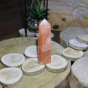 Calcite orange Pointe prisme (N°1)