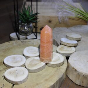 Calcite orange Pointe prisme (N°2)