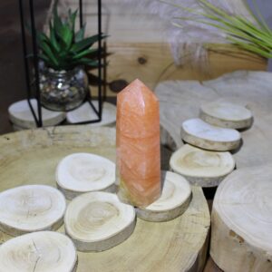 Calcite orange Pointe prisme (N°2)