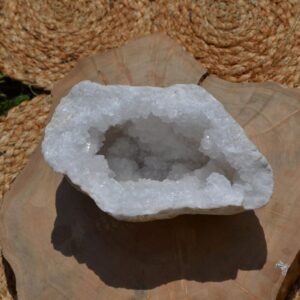 géode quartz blanc