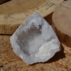 géode quartz blanc